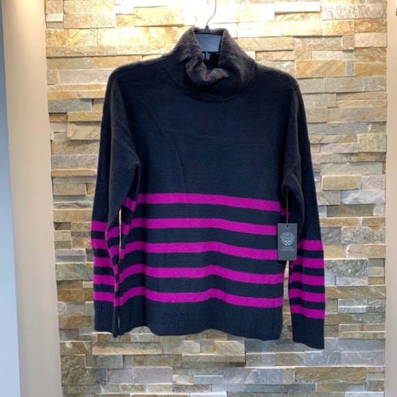 Vince Camuto Striped Turtleneck Sweater - Picture 2 of 5